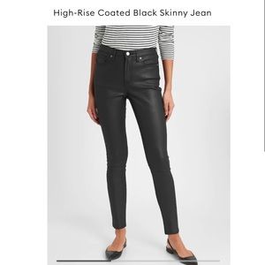 NWT High waist black coated skinny jeans